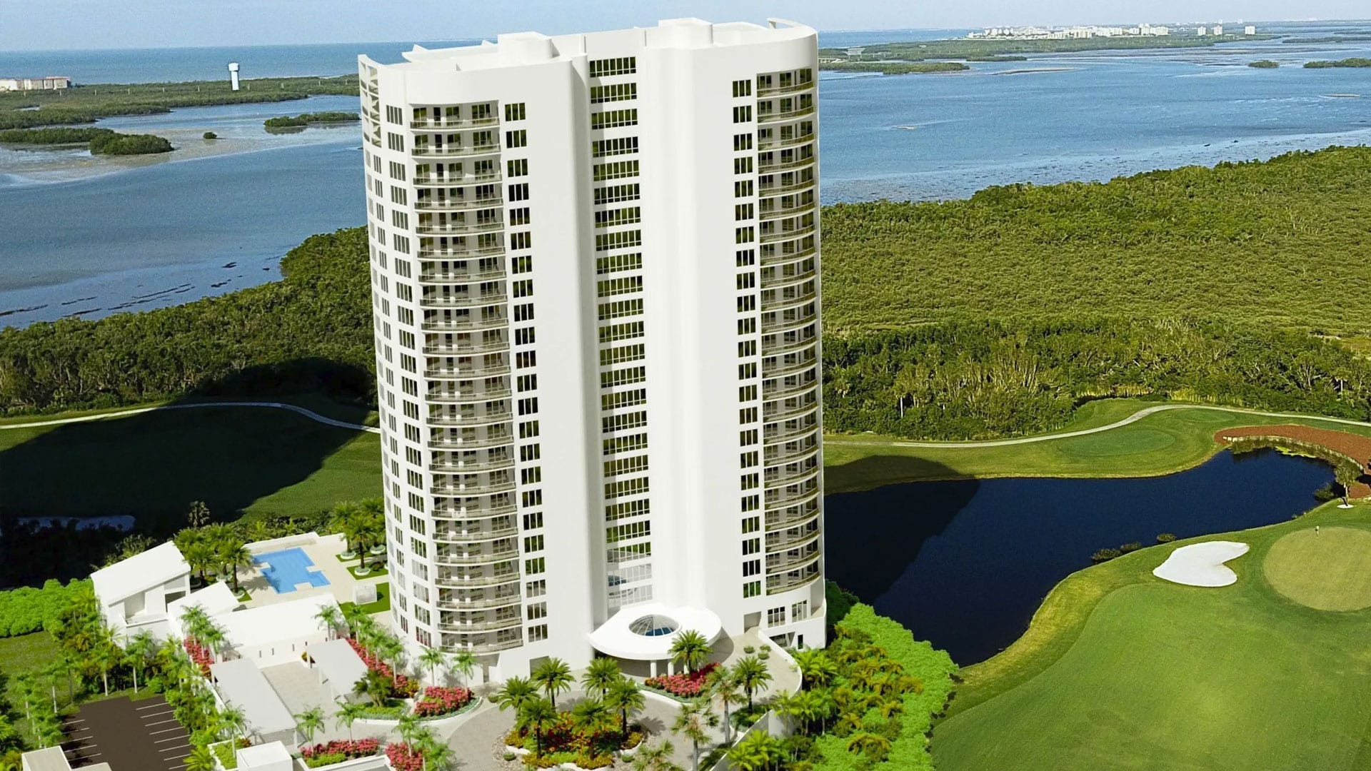 Omega Tower at Bonita Bay – Luxury High-Rise Residential Condo Design by Swedroe Architecture